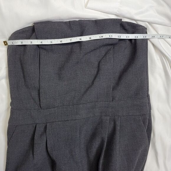 TRINA TURK gray Edda strapless jumpsuit with pockets 10 - Picture 10 of 14